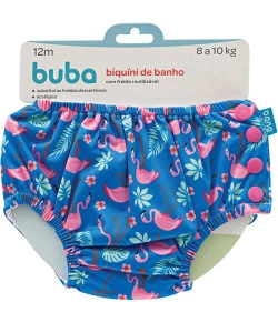 Fralda Reutilizável de Piscina Flamingo Tamanho G - Buba 