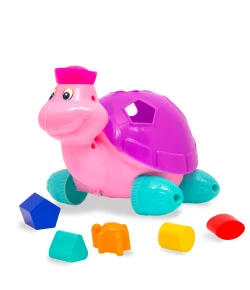 Tartaruga Baby Land Cardoso Toys  18M+  Cor:Rosa