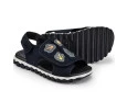 Sandália Papete Bibi Summer Roller Dinossauro Preto