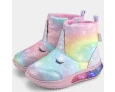 Bota Infantil de Luz Bibi Rosa com Arco-Íris Space Wave 3.0