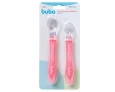 Conjunto de Colheres em Silicone BUBA Rosa