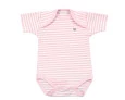 Body Basic Manga Curta  Batistela Baby Listra Rosa