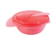 Prato Bowl com Tampa e Colher Rosa - Buba 