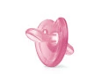 Kit com 2 Chupetas NUK Sensitive Soft 100% Silicone Girl S1 0-6M