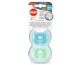 Kit com 2 Chupetas NUK Sensitive Soft 100% Silicone Boy S1 0-6M PA7330-1B