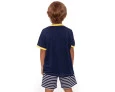 Pijama Kids Manga Curta Harry Potter Puket Azul Marinho Masculino Costas